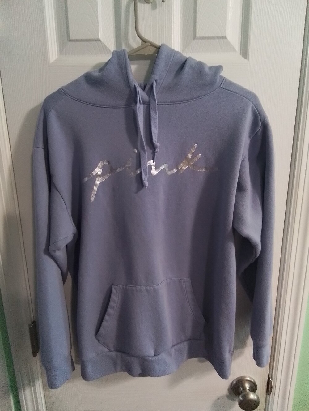 PINK Victoria's Secret Lavender Script Logo Hoodie